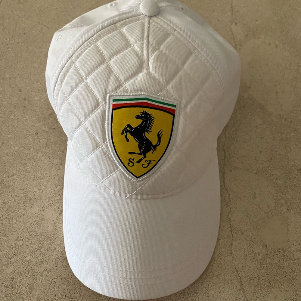White Ferrari hat